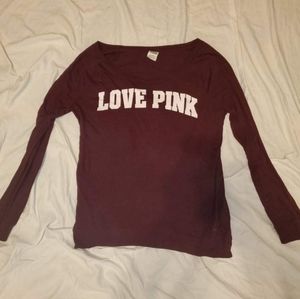 PINK Maroon Long Sleeve